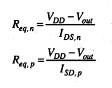 Equivalent Resistance for each transistor